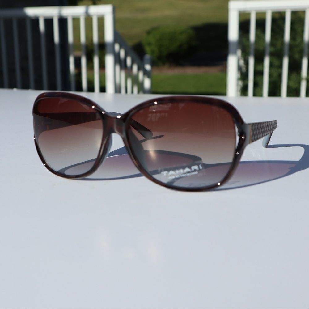 Tahari blue grey brown sunglasses - Picture 2 of 6